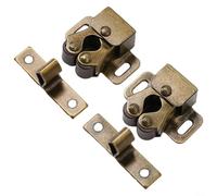 Double Roller Catch for Cabinet Doors Secure Latch for Caravans, Boats, and Motorhomes (Gold)