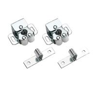 Double Roller Catch, Stainless Steel Cupboard Cabinet Door Latch for Caravan Boat Motorhome, Silver Gold Green Red Bronze Finish