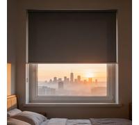 Double Roller es 103x85 cm Window & Door Bli No Drill at Grey Home Decor Solut for Energy Efficiency and Light Control