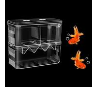 Double Room Breeding Box For Fish Tank, Fish Tank Aquarium betta guppy, PC Transparent Large Aquarium Kit More Convenient For You To Watch Ornamental Fish and Shrimps(large)