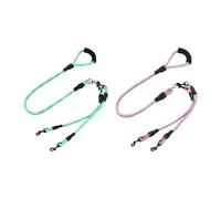 Double Rope - Two Animal Belts | 360 Degree Rotating Safety Equipment for Pets, Outdoor Training Lead for Hiking, River Promotion, Garden Runs, Dog Exercise Equipment, Safe Daily G