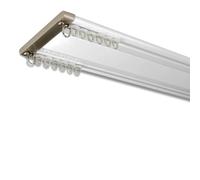 Double Row Ceiling ain Ra- & Silent Room Divider for Bedroom/Balcony - Easy to Install Ele & Space-Saving Solut for Home Decor