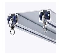 Double Row Ceiling Curtain Track 2.1m Aluminum Curtain Rod for Living Room & Bedroom Mountable Curtain Rails Versatile Room Divider (White)