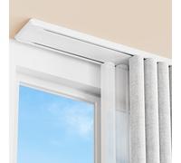 Double Row Ceiling Curtain Track, Double Curtain Tracks with Silent strip, Hidden pulley design, Ceiling Mount, Aluminum Alloy Track for Living Room, Bedroom Room, Hospital, Divider(White,3.4m(11.2ft)