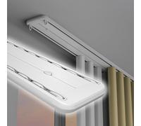 Double Row Ceiling Curtain Track, Heavy-Duty Metal Quiet Sliding Rail for Room Divider and Office Blackout
