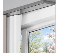Double Row Ceiling Curtain Track, Modern Sliding Curtains Tracks Mount Top Mount Slide Curtain Rail for Studio Apartment Hospital Shared Bedroom White Grey(Gray,3.8m(12.5ft))