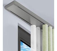 Double Row Ceiling Mounted ain Trac - Adjustable Double Rails for Drapes Room Dividers and ains - Versatile Ceiling Mount System (Gray 1.4m)
