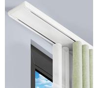 Double Row Ceiling Mounted ain Trac - Versatile Double Rails for ains Drapes & Room Dividers Adjustable Sizes (White 2.6m)