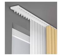Double Row Ceiling Mounted Curt Track ty Sliding Curt Rails Silent Drapery Rods for Living Room and Bedroom 2.2m White Curt System