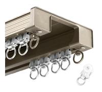 Double Row Ceiling Mounted Curtk System Heavy Duty Sliding Ra for Room Dividers Silent Operation Available in 7ft/9ft/10ft/14.1ft/18ft/22ft