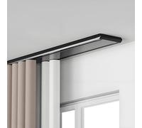 Double Row Curtain Track Ceiling Mount for Windows Heavy Duty Ceiling Rails with Silent Rollers, Curtain Rail Set for Bedroom Room Divider