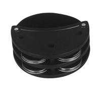 Double-row foot-bell drum， Foot Tambourine Metal Jingle Bell Double Row Cymbals Black 10x5.2x3.9cm