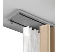 Double Row Heavy Duty Curtain Track - Silent Rail for Room Divider, Easy Install Drop Ceiling System for Living Room, Bedroom, Hospital Use