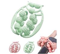 Double Row Roller Leg Clamp Massager,360 Degree 15 Wheels Muscle Roller Massage,Leg Roller for Muscles Deep Tissue,Easing Muscle Aches, Soothing Tightness, Massage Bliss. (A)