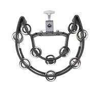 Double Row Tambourine, Hand Held Tambourine with Large Jingles Half Moon Musical for Adults Kids KTV Party