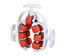 Double Row Wheels Clamp Anti-Cellulite Massager Circular Lymphatic Drainage Massager Manual Lipedema Leg Massage Roller Cellulite 14 Rollers with Two Detachable Handles for Thighs, Legs,All Body