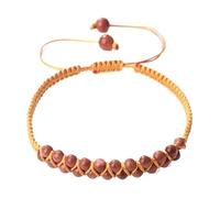Double Rows Bracelets 4mm Tiger's Eye Stone Beads Bangles For Women Men Handmade Adjustable
