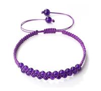 Double Rows Bracelets 4mm Tiger's Eye Stone Beads Bangles For Women Men Handmade Adjustable