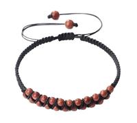 Double Rows Bracelets 4mm Tiger's Eye Stone Beads Bangles For Women Men Handmade Adjustable
