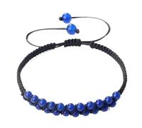 Double Rows Bracelets 4mm Tiger's Eye Stone Beads Bangles For Women Men Handmade Adjustable