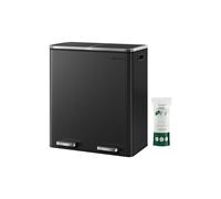 Double Rubbish Bin, Black