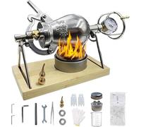 Double Safety Valve Popcorn Maker Machine, Hand Chinese Popcorn Cannon, Mini Pressure Hot Air Popcorns Popper for Gathering(368ml)