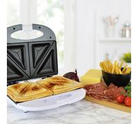 KitchenPerfected 2 Slice Sandwich & Omelette Maker - Non-Stick - Portable - E2605WH - White