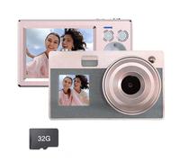Double Screen Retro Digital Camera 5000W High Pixel Zoom With Front Display Vintage Travel Photograph Double Screen Digital For Students