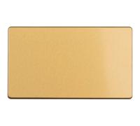 Double SCREWLESS SATIN BRASS Blanking Plate Round Edged Wall Box Hole Cover