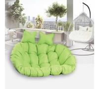 Double Seat Egg Chair Cushion - 6" Thick Washable Replacement for 2-Person Hanging Hammock Chair, Round Zippered Outdoor Cushion in Green, Perfect for Ultimate Swing Comfort