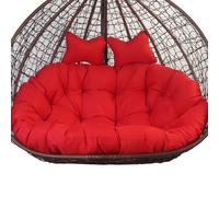 Double Seat Hanging Egg Chair Cushion Thickened Waterproof Replacement for 2 People Comfortable Hammock Rocking Chair Pad Removable Patio Cushion