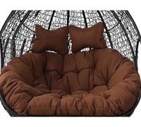Double Seater Hammock Swing Chair Cush Thickened Waterproof Replacement for Hanging Egg Chair Removable Outdoor Cush for 2 Persons Comfortable Patio Cush Only