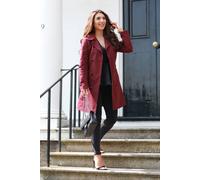 Double Second Fitted Trench Coat In Plum Plum