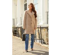 Double Second Luxury Teddy Bear Fur Coat In Beige Beige