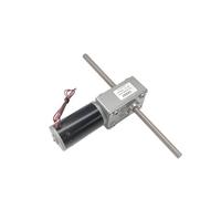 Double Shaft 12V 24V Worm Gear DC Motor with M8 Screw Drive for Screw Lifter Mechanisms(Same Direction,80RPM,12V and flange)