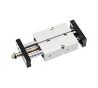 Double Shaft Pneumatic Cylinder with Adjustable Stroke 10/16/20/25/32 Mm Bore 20/30/40/50/75/100 Mm Stroke Double Rod Air Cylinder for Industrial Automation(20mm Bore,50-30mm)