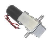 Double Shaft Worm Gear Motor DC 12V 24V High Torque Self Locking Adjustable Speed 4-470RPM 1Pcs(12V,260rpm)