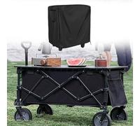 Double-Shelf Royal Dining Cart Prep Table Mesh Vents for Gourmet Having Table Tear 420d Uv Oxford Cover Resistant Windproof Outdoor Tunable Hem - Movable Black(35 * 24 * 35INCHES)