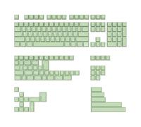 Double Shot PBT Keycaps, Dark & Light Tones, Retro Dark Red, Fresh Green, Classic Black White, Cherry Profile For Mechanical Keyboard(Soft Sage Green Keycaps)