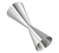 Double Shot Stainless Steel Cocktail Jigger with Japanese Measuring Cup Design, Accurate 30/60ml and 45/60ml Measuring Tool for Bar and Kitchen Use (45/60ml)