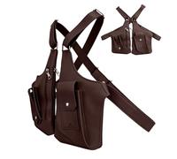 Double Shoulder Armpit Bag - Anti-Theft Adjustable Sling Purse For Travel Work Passport Money | PVC Polyester Neutral Gender Blue Yellow Brown Pink | Running Hiking Motorcycle Phone Tool