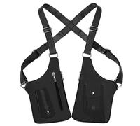 Double Shoulder Armpit Bag, Anti-Theft Hidden Adjustable Strap Holster, Water Resistant Crossbody Pack (Black)