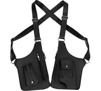 Double Shoulder Armpit Bag,Anti-Theft Hidden Underarm Strap Purse Bag Holster Phone Casual Double Shoulder Bag Black