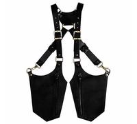Double Shoulder Armpit Bag, PU Leather Anti-Theft Armpit Bag Adjustable Hidden Underarm Shoulder Pouch for Steampunk Parties Outdoor Double, for Men