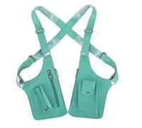 Double Shoulder Armpit Bag Retro Backpack, Multi-Functional Shoulder Bag Under The Armpits, Outdoor Sports Vest(Emerald Green)