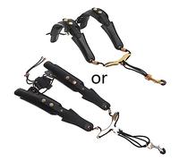 Double Shoulder Harness Padded Soft Leather Sax Neck Strap Sax Accessories For Sax Players Length Adjustable