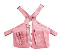 Double Shoulder Shoulder Bag, Adjustable Fashion Anti-Theft Coin Purse Double Shoulder Bag | for Travel, Hiking, Sports, Biking, Motorcycles, Silver Phone Keys, Pink, Se référer au descriptif, Refer