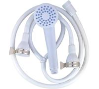 Double Shower Head Hose 1.7M With Clamps Fits Round Taps Up To 2Cm