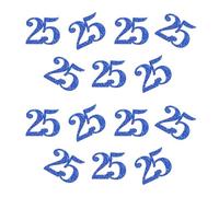 Double Side Blue Glitter Paper Numbrer 25 Confetti 25 Paper Scatter Table Confetti for 25th Birthday Party 25th Anniversary Party Decoration, 100pcs