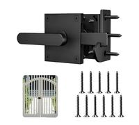 Double Side Gate Latch Black: YOZAIUUI Heavy Duty Aluminum Garden Gate Latch Self Locking Shed Door Latchs Double-Sided Handle for Outdoor Fence Wooden Gates Pool Gates Backyard Garden